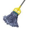 Rubbermaid Commercial 5 in Looped-End Wet Mop, Blue, Cotton/Synthetic, PK6, FGD25206BL00 FGD25206BL00